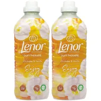 2x Lenor Weichspüler ENJOY 1,4L Orchidee 56 WL Vanille Bernstein Duft Therapie