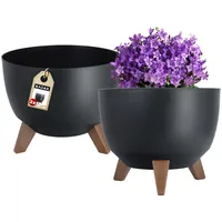 Kadax Blumentopf runde Blumenschale, 29 cm, 2 Stück