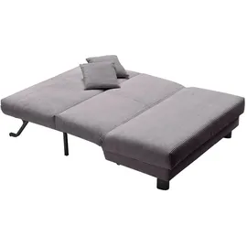 SUN GARDEN Carryhome Schlafsofa, Grau, 2-Sitzer, Füllung: Polyester, Schaumstoffflocken,Polyester, Schaumstoffflocken, 199x95x97 cm, Schlafen auf Sitzhöhe, Wohnzimmer, Sofas & Couches, Schlafsofas, Schlafsofas mit Bettkasten