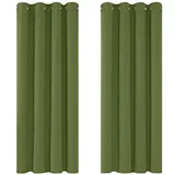 Deconovo Single Blackout Curtains Thermo-Verdunkelungsvorhänge für Schlafzimmer, Polyester, 140 x 260, 2