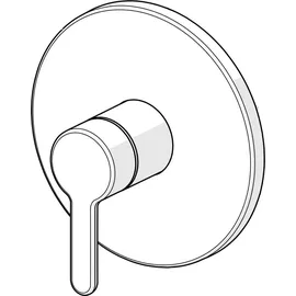 Hansa HANSADESIGNO Style Fertigset für Brause-Batterie, Unterputz, Rosette rund, 81109563