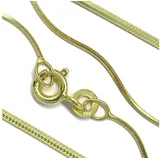 G & J Goldkette Schlangenkette diamantiert 585 14K Gold 0,80mm 42-45cm edle Halskette (inkl. Schmucketui), Made in Germany 42cm
