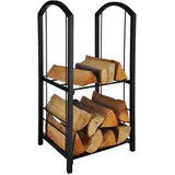 Kaminholzhalter 76cm - Metall Kamin Holz Halter Feuerholz Brennholz Regal Ablage
