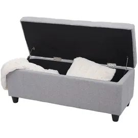 berlinlodge Sitzbank Lars Hellgrau 114 x 45 x 45 cm