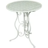 Garden Pleasure Gartentisch LASCAR weiß rund 60,0 x 60,0 x 70,0 cm