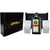 Geschenkset - Jägermeister Kräuterlikör 0,7l 700ml (35% Vol) + 2x Longdrink Glä