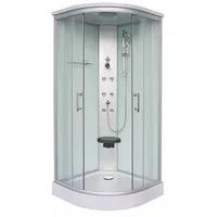 SANOTECHNIK Rumba Komplettdusche mit Schiebetür 90 x 215 cm weiß Sicherheitsglas