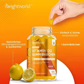 WeightWorld Vitamin D3 Gummibärchen 120 St.
