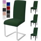 Stuhlhussen 4er Set Stuhlbezüge Moderne Stretch Stuhlhussen Universal Husse Abnehmbare Stuhlbezug Waschbarer Abdeckung Esszimmer Dekoration Spannbezug,für Hotel und Hochzeit Partys(4er Set, Grün)-C