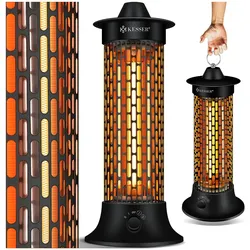 KESSER® Standheizstrahler Infrarotheizung, 1200W Heizstrahler Energieeffiziente Heizung Innenraum mit 360° Oszillation, Infrarotheizung Standgerät, Elektroheizung IP55, Terrassen-Heizstrahler