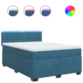 vidaXL Boxspringbett 140 x 200 cm Blau