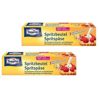 Toppits Spritz-Beutel für kreatives Verzieren undDekorieren (2er Pack)