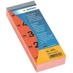 Herma Nummernblock »1-500« rot