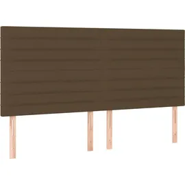 vidaXL Boxspringbett mit Matratze Dunkelbraun 180x200 cm Stoff