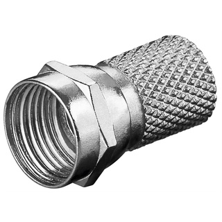 goobay Aufdreh-F-Stecker 7,0 mm - Aufdreh-Adapter aus Zink mit Nickelkontakten