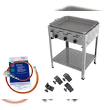 ChattenGlut Gasbräter 3-flammig 10,8kW Standgerät Edelstahlpfanne mit DGUV