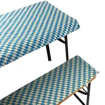 nyvi Bierbankauflagen Set 130 x 70 cm blau 3-tlg.