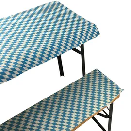 nyvi Bierbankauflagen Set 130 x 70 cm blau 3-tlg.