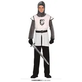 FIESTAS GUIRCA Mutiger Ritter Kostüm Kind - Alter 10-12 J.- Jungen u. Mädchen Drachen Ritterkostüm Kinder Mittelalter Markt - Mittelalterlicher Ninja Krieger Kostüm Karneval, Fasching Halloween