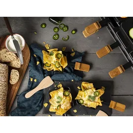 Princess Raclette Pure 8 Personen 1300 W, Schwarz, Holz