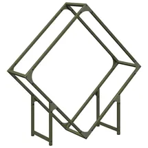vidaXL Brennholzregal Olivgrün Kaltgewalzter Stahl 80 x 25 x 80 cm