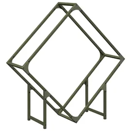 vidaXL Brennholzregal Olivgrün Kaltgewalzter Stahl 80 x 25 x 80 cm