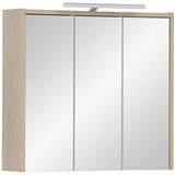 Schildmeyer Spiegelschrank Juba 151290, eiche hell Dekor, 65 x 16 x 60 cm