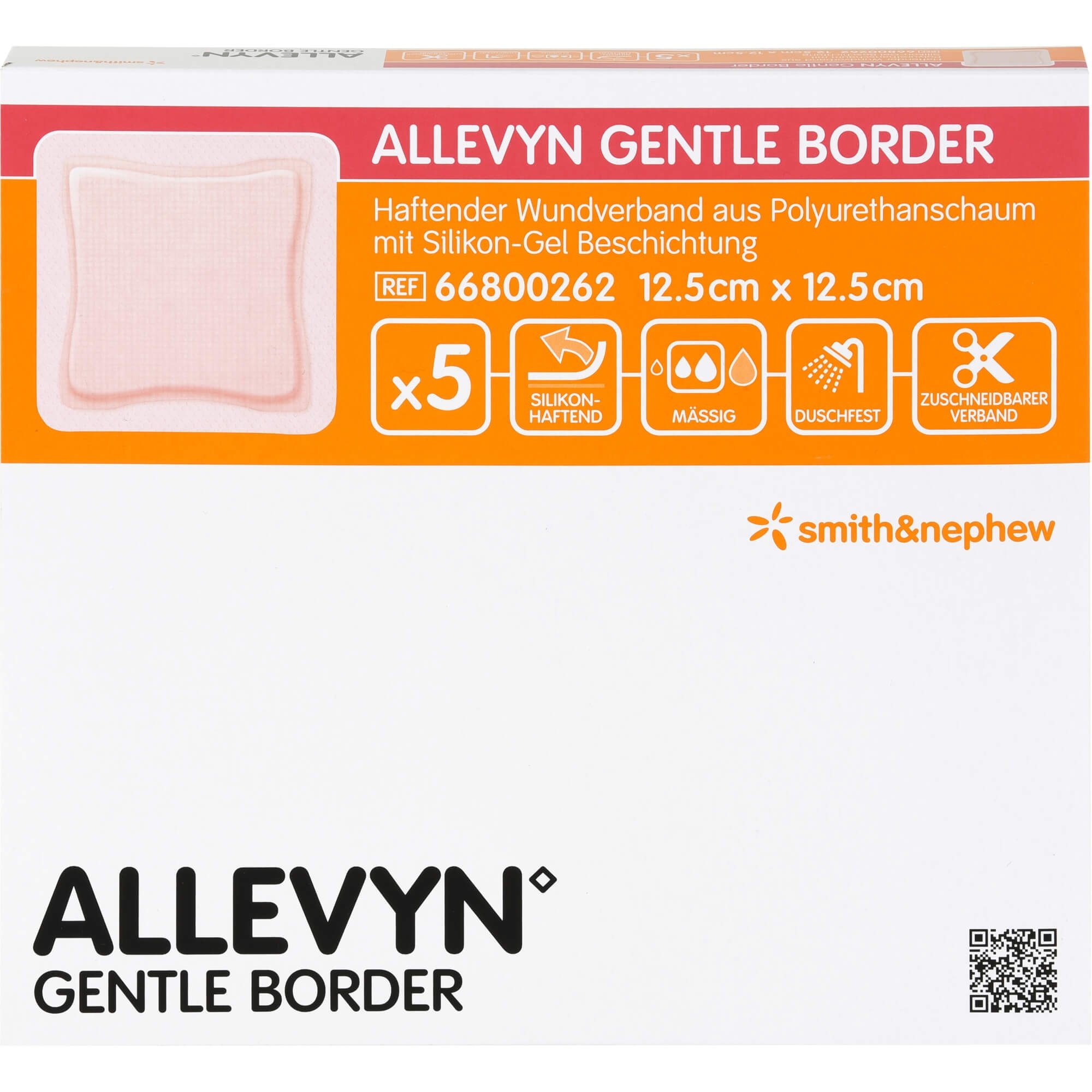 Allevyn Gentle Border 12.5x12.5cm Schaumverb.kleb 5 ST