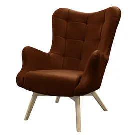 lookway Relaxsessel gepolstert 80 x 105 x 86 cm Braun/Orange