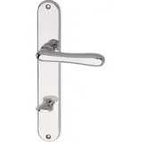 Marchesi Drückergarnitur ELEGANT 22 auf Langschild WC 90, Messing verchromt