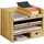 Relaxdays Schreibtisch-Organizer Holz Braun