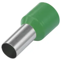 TRU Components 1572424 Aderendhülse 6 mm2 Teilisoliert Grün 100