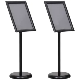vidaXL A3 Podest Plakatständer 2 Stück Schwarzes Aluminiumlegierung