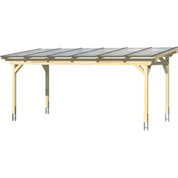 Terrassendach SKANHOLZ "Sanremo", weiß, B:648cm T:300cm, Leimholz, Terrassenüberdachungen, Leimholz