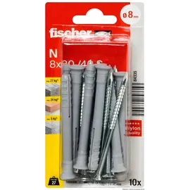 Fischer Nageldübel N 8 x 80 / 40 S 10 Stück