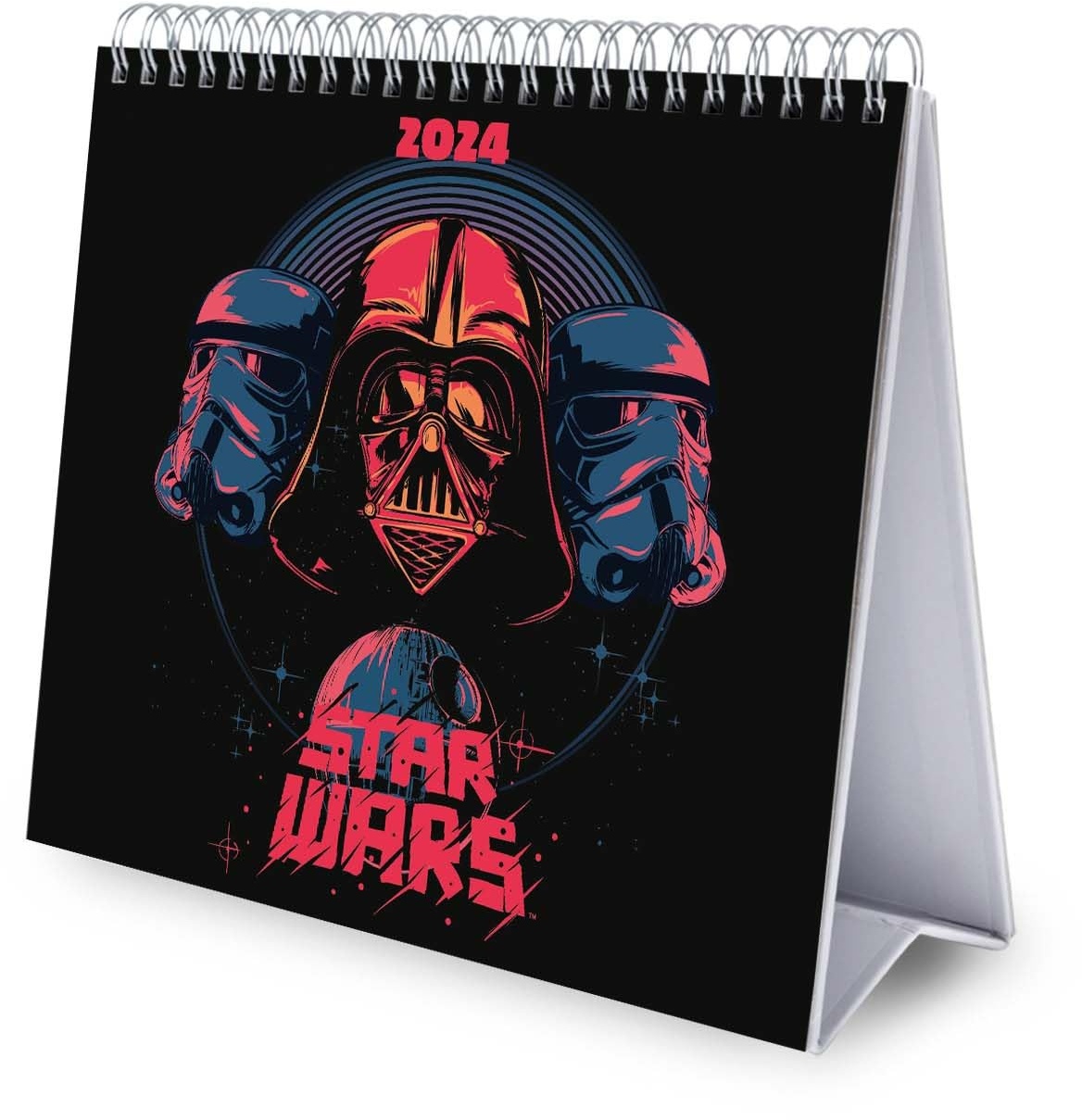 Grupo Erik Kalender 2024 Tischkalender Star Wars Classic Kalender 2024 Familienplaner Tischkalender 2024 zum Aufstellen 20 x 17 cm Jahreskalender 2024