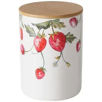 Boltze Home Küchenbehälter, Rot, Keramik, 12x17x12 cm, Küchenzubehör, Vorratsbehälter, Vorratsdosen