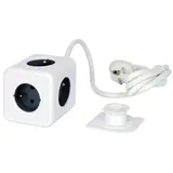 led line ® Steckdosenleiste AURA line CUBE 1,5 m Weiß 5 St.