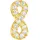 Thomas Sabo Ohrstecker Infinity gold 925 Sterling Silber onesize