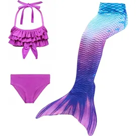 Master Meerjungfrauenkostüm und Badebekleidung MASTER Siren, 140 cm - Violett - 140