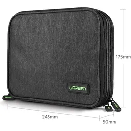 UGREEN Etui / Aufbewahrungsbox für Festplatte HDD/SSD, Smartphone, Kabel und Zubehör, grau