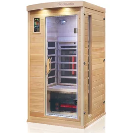 Dewello Pierson Pro 100x100 für 1 Person mit 3 DUO-Vollspektrumstrahlern aus Hemlockholz & Zeder