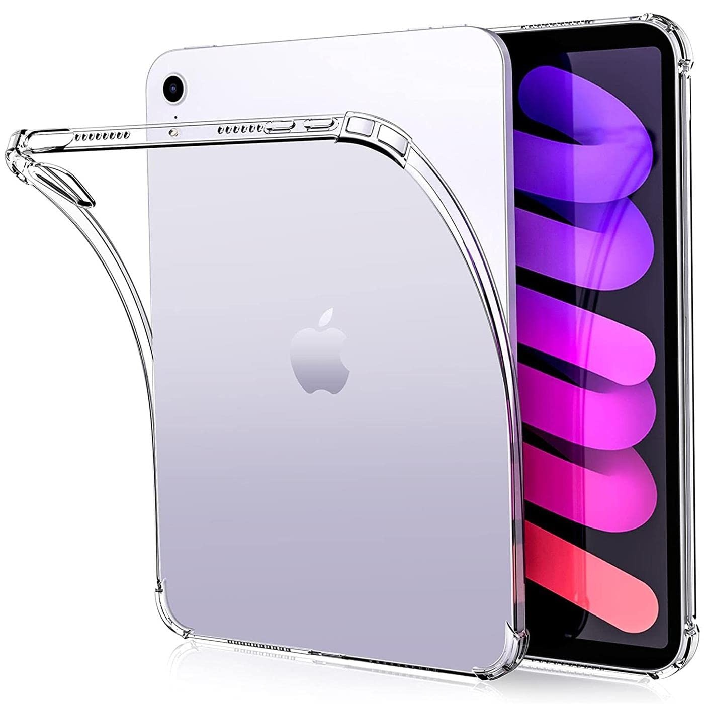 Verco ultraleichte Tablet-Hülle für iPad Mini 6 (8.3 Zoll), Robustes Case verstärkter Kantenschutz Schutzhülle für Apple iPad Mini 2021 Hülle Transparent