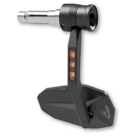 Highsider Lenkerendenspiegel mit LED Blinker Schwarz