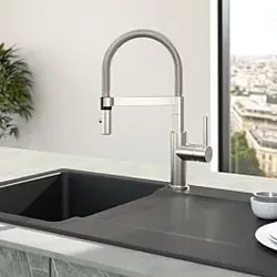 Villeroy und Boch Steel Expert Compact Küchenarmatur 92730023 Umstellung Strahl/Brause, Edelstahl