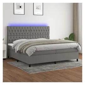 vidaXL Boxspringbett 200 x 200 cm Dunkelgrau
