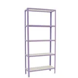 Proregal Wohnregal Living Koala Wood mit 5 Fachböden HxBxT 180 x 100 x 30 cm Fachlast 150 kg Lila/Weiß
