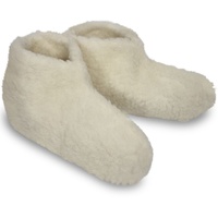 Bettschuhe IamFlauschi – Kuschelig Warme Hausschuhe aus 100% Reiner Schafwolle, Farbe:Schafsbeige, Größe:36 / 37