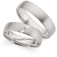Trauring PHÖNIX "Schmuck Geschenk Gold 333 Trauring Ehering LIEBE versch. Varianten" Gr. 55, weiß (weißgoldfarben), Fingerringe, 55, 0,01 ct SI = kleine Einschlüsse mit Brillant, Weißgold 333, 5,0mm, Made in Germany, wahlweise mit oder ohne Brillant
