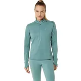 Asics Damen T-Shirt ROAD WINTER 1/2 ZIP MID LAYER, CELADON, XL